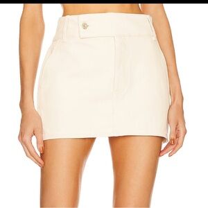 Women’s Cream Mini Skirt – Classic High-Waist Style